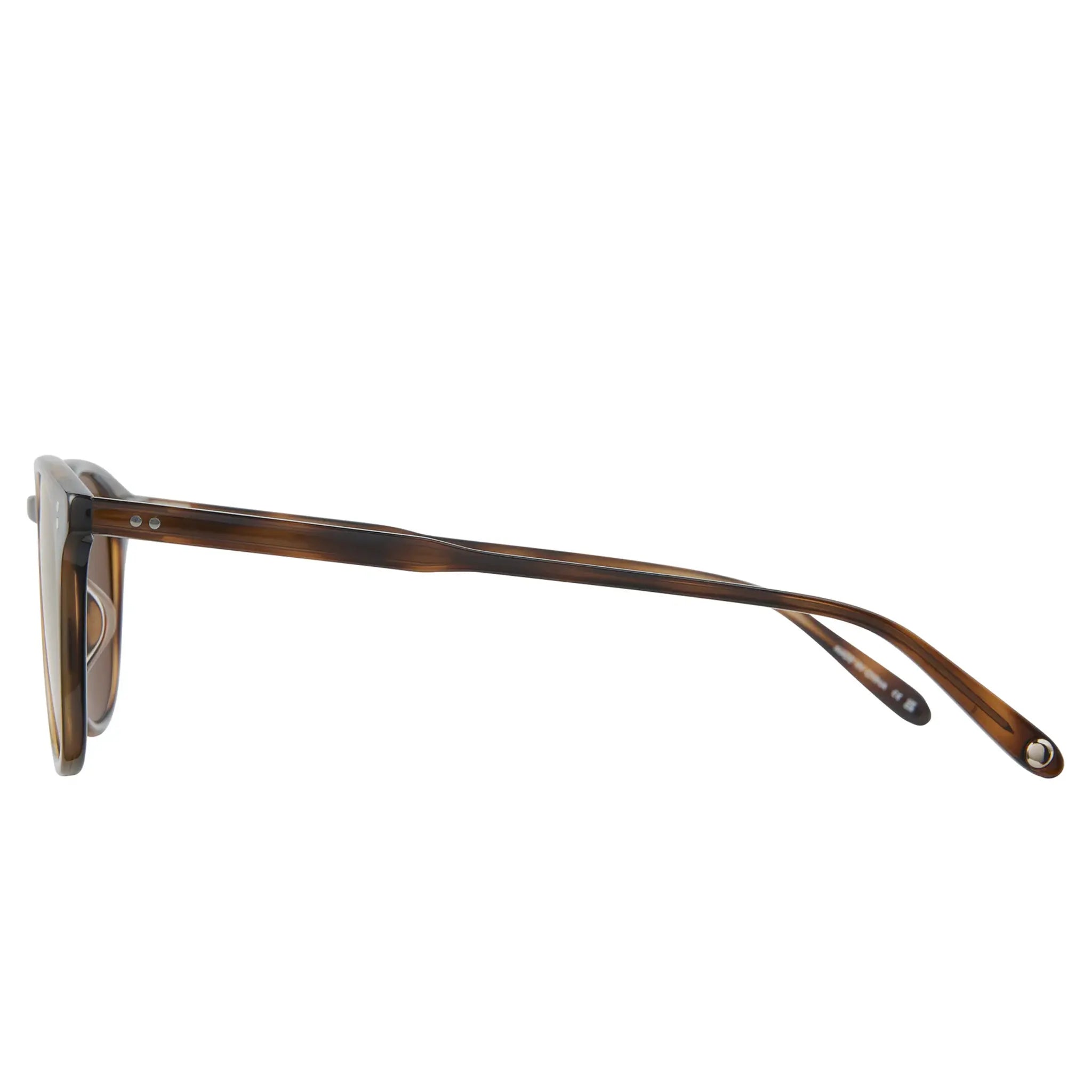 Side View of Garrett Leight Kinney Forever Classic Spotted Brown Shell Sunglasses 2007-49-SPBRNSH/SFPCOF PLR